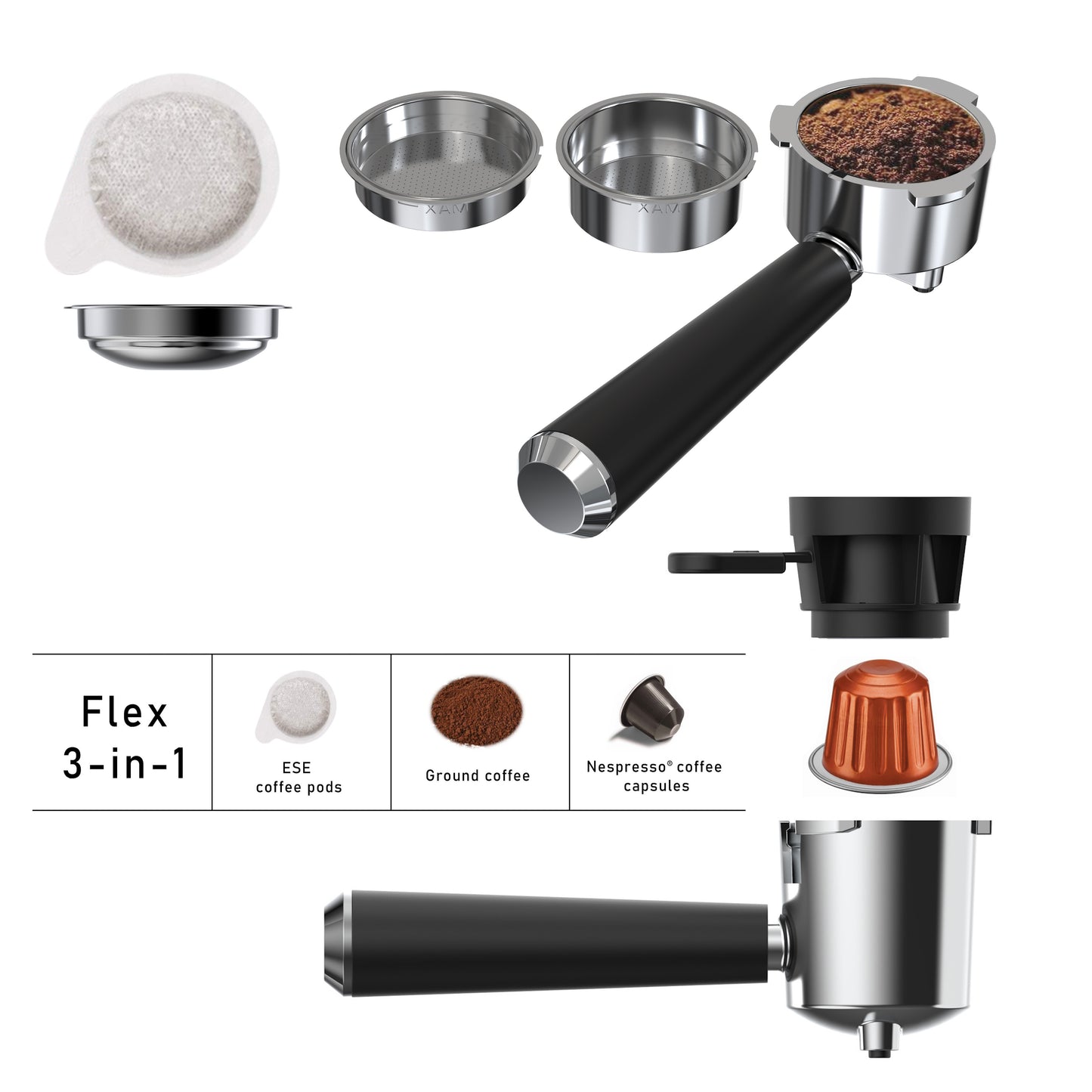 Espressione - Flex 3-in-1 Espresso Coffee Machine