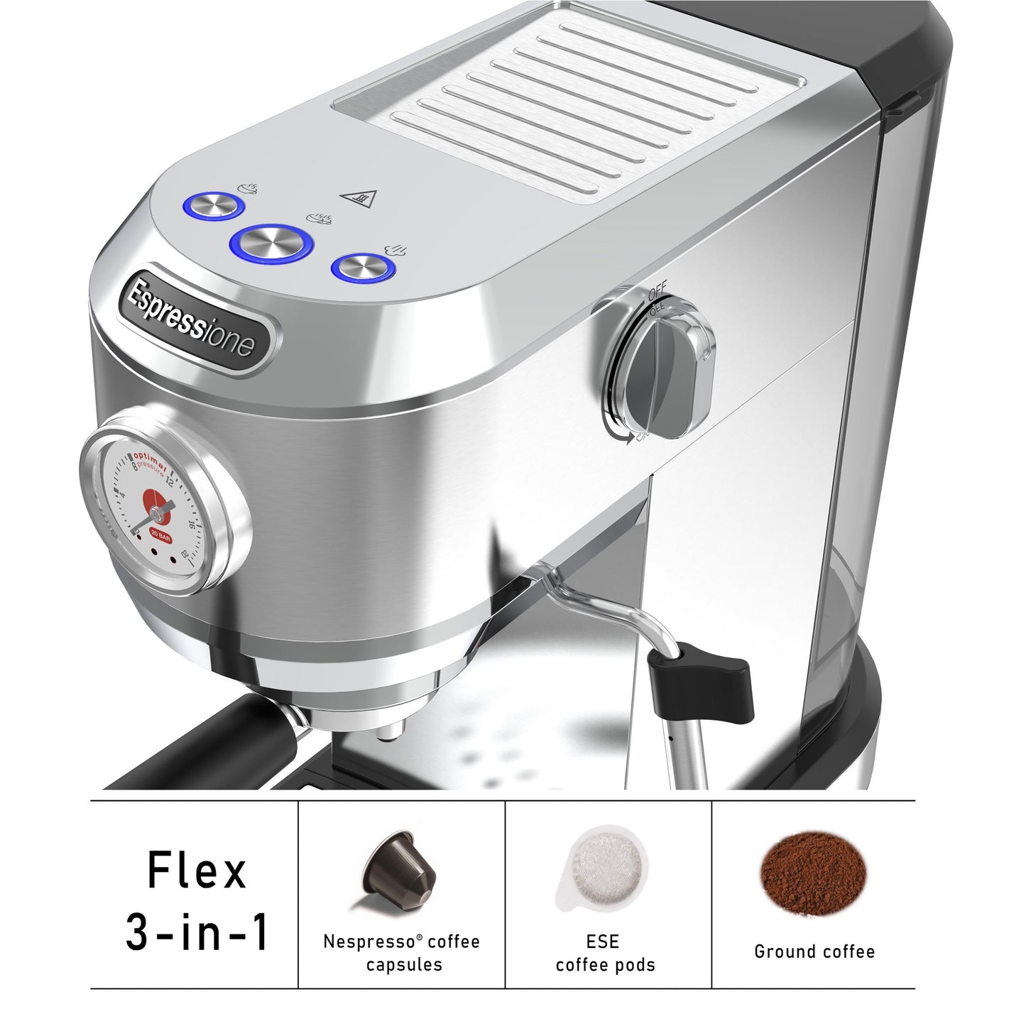 Espressione - Flex 3-in-1 Espresso Coffee Machine